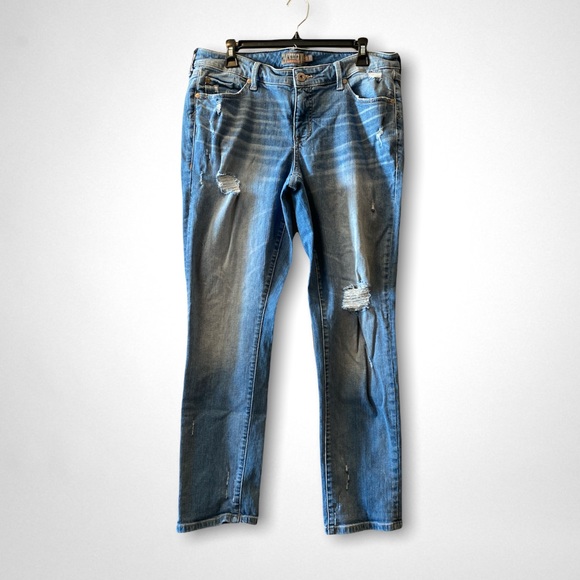 torrid Denim - TORRID boyfriend is Straight Vintage Stretch distressed jeans